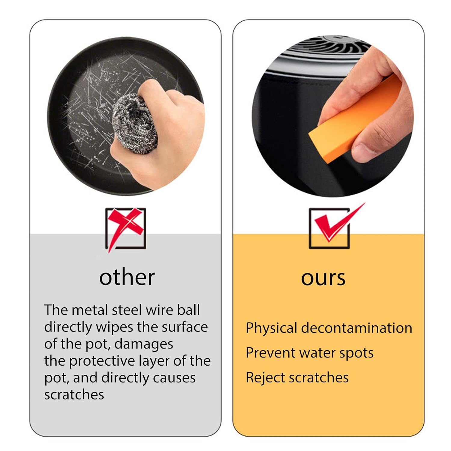 SkyShopy Rust Cleaning Easy Limescale Eraser Artifact, Stainless Steel Stains Eraser Decontamination Cleaner Eraser Rust Remover for Kitchen Home SkyShopy Rust Cleaning Easy Limescale Eraser Artifact, Stainless Steel Stains Eraser Decontamination Cleaner Eraser Rust Remover for Kitchen Home